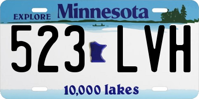 MN license plate 523LVH