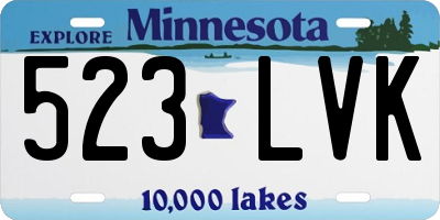 MN license plate 523LVK