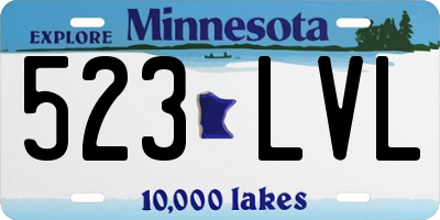 MN license plate 523LVL