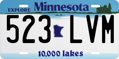 MN license plate 523LVM