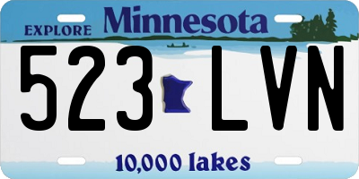 MN license plate 523LVN