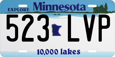 MN license plate 523LVP