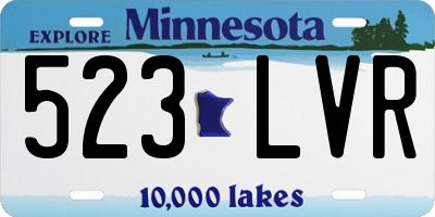 MN license plate 523LVR