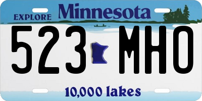 MN license plate 523MHO