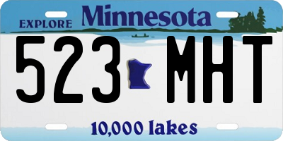 MN license plate 523MHT