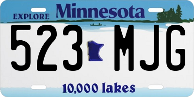 MN license plate 523MJG