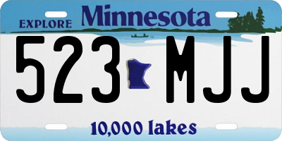 MN license plate 523MJJ