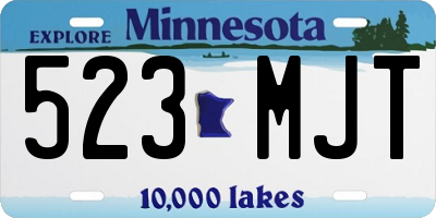 MN license plate 523MJT