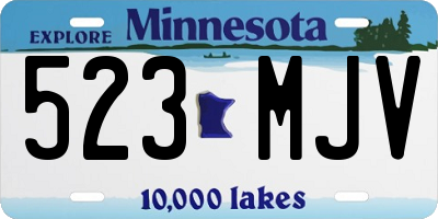 MN license plate 523MJV