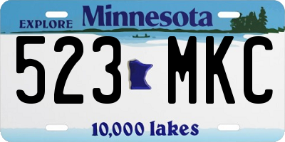 MN license plate 523MKC