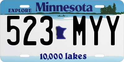 MN license plate 523MYY