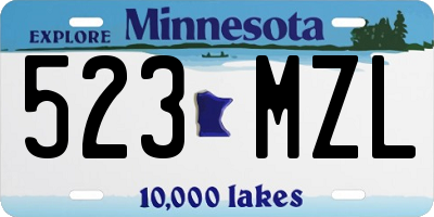 MN license plate 523MZL