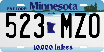 MN license plate 523MZO