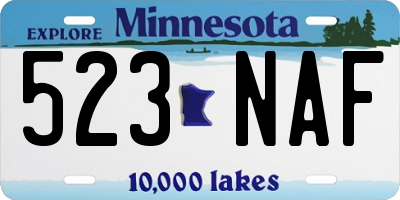 MN license plate 523NAF