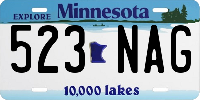 MN license plate 523NAG