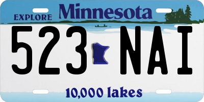 MN license plate 523NAI