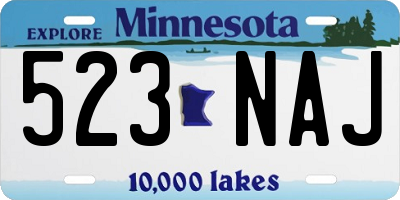 MN license plate 523NAJ
