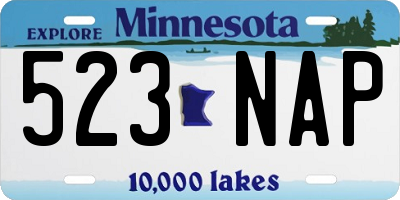 MN license plate 523NAP