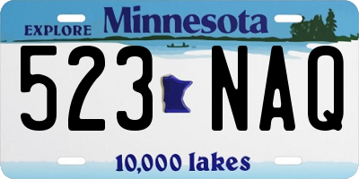 MN license plate 523NAQ