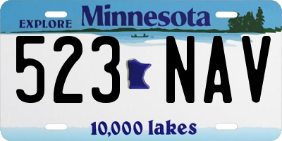 MN license plate 523NAV