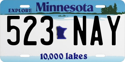 MN license plate 523NAY