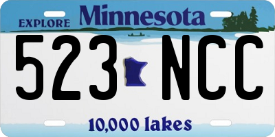 MN license plate 523NCC