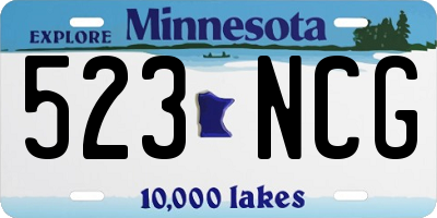 MN license plate 523NCG