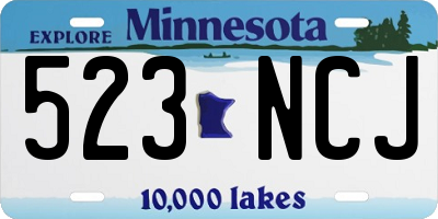 MN license plate 523NCJ