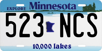 MN license plate 523NCS