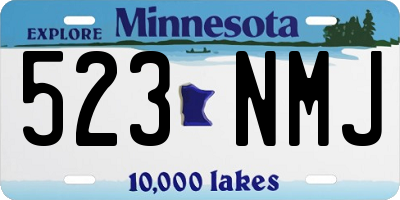 MN license plate 523NMJ