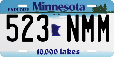 MN license plate 523NMM
