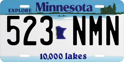 MN license plate 523NMN