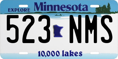 MN license plate 523NMS