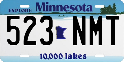 MN license plate 523NMT