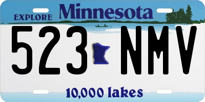 MN license plate 523NMV
