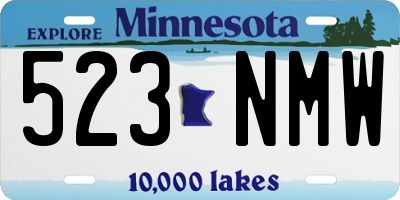 MN license plate 523NMW