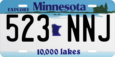 MN license plate 523NNJ