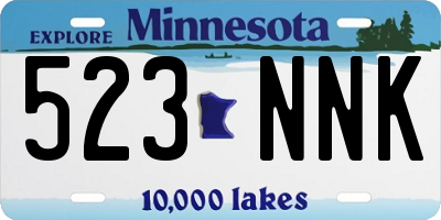MN license plate 523NNK