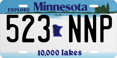 MN license plate 523NNP
