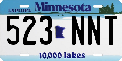 MN license plate 523NNT