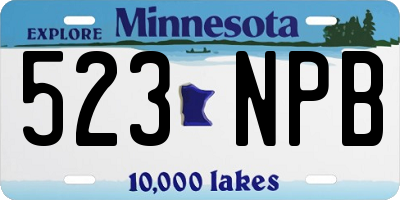 MN license plate 523NPB