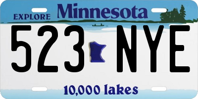 MN license plate 523NYE