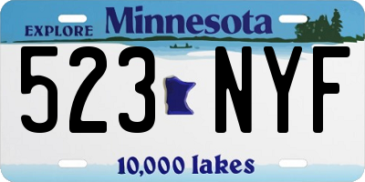 MN license plate 523NYF