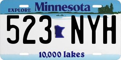 MN license plate 523NYH