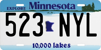 MN license plate 523NYL