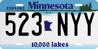 MN license plate 523NYY