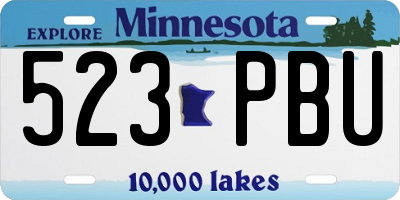 MN license plate 523PBU