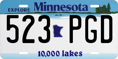 MN license plate 523PGD