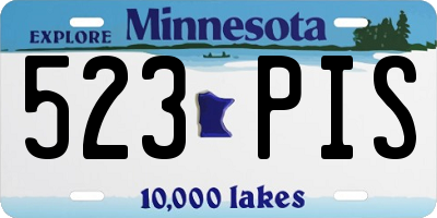 MN license plate 523PIS