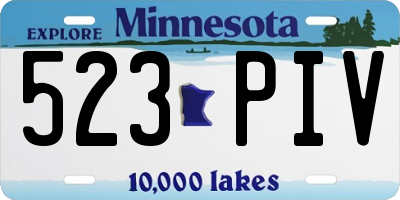 MN license plate 523PIV